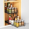 RCHYFEED Spice Rack, 2 Tier Pull out Cabinet Spice Organizer,