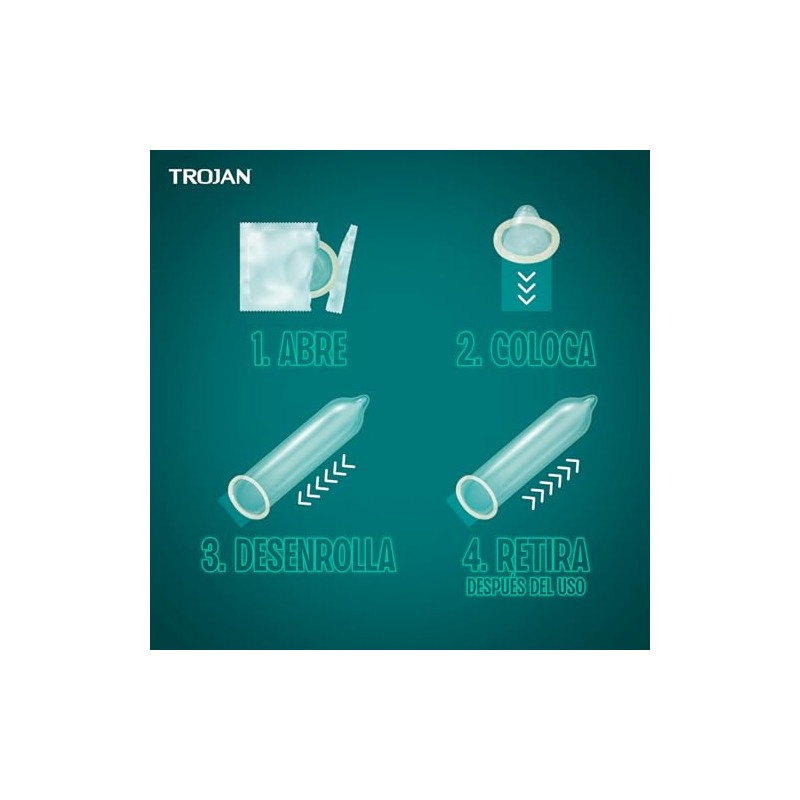 Trojan Condón Piel Desnuda, 3 piezas