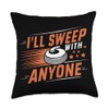 Curling Player Curler Sport Lover Curling Stone Throw Pillow