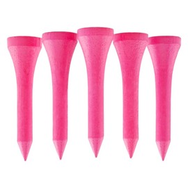 TH Golf Castle 100 PCS Wooden Tees | Neon Bright Pink (38mm) - Multiple Colors & Sizes