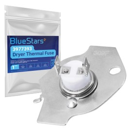 BlueStars 3977393 Dryer Thermal Fuse - Compatible with Whirlpool Maytag Roper Kenmore KitchenAid Clothes Dryers - Replaces AP3094244 3399848 AH334299 279816