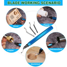 3D Print Deburring Tool Set with 11pc High Speed Steel Multipurpose Blades Removing Burr 5Pcs Needle File 1pc Micro Wire Cutter for 3D Printed Edges Metal Resin Copper Plastic PVC Pipes