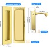 Dontay Sliding Pocket Door Handles, 304 Stainless Steel Non Locking