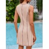 Wenrine Womens Sleeveless T Shirt Dress Summer Contrast Stitch Casual