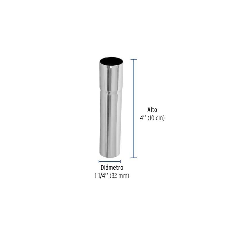 Foset EXTL-10, Extensión de latón cromado para céspol de lavabo,