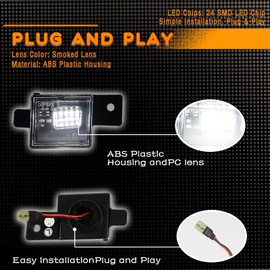 ZDEERAOTO LED License Plate Light for 2014-2023 Chevy Silverado GMC Sierra 1500 2500HD 3500HD Tag Lamp,18 SMD Xenon White 6000K,for Led Rear Tag Lamp,2 PCS