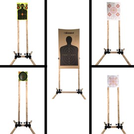 Highwild Adjustable Target Stand Base for Paper SHighwild Adjustable Target Stand Base for Paper Shooting Targets Cardboard Silhouette - USPSA/IPSC - IDPA Practice (1 Set)