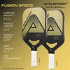AMA Sport Fusion Carbon Pickleball Paddle - 20mm Thick Core