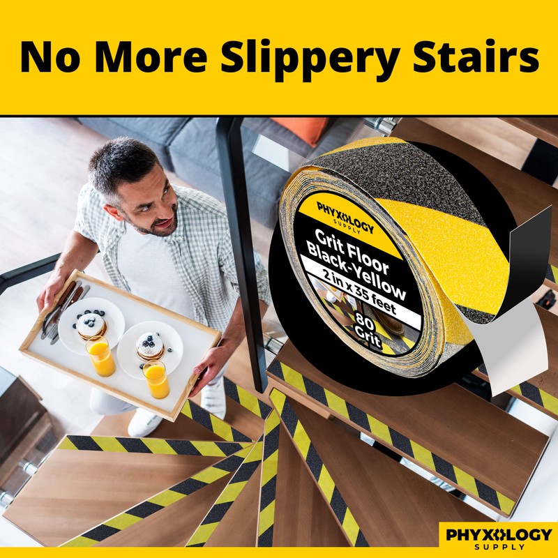 Commercial Grade 80 Grit 2" x 35 Foot Black and