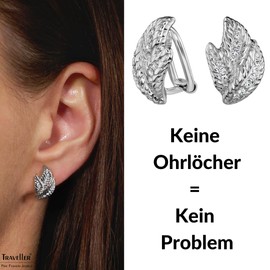 Traveller Clip-On Earrings - Crystals - Gold-Plated or Platinum Plated, Crystal