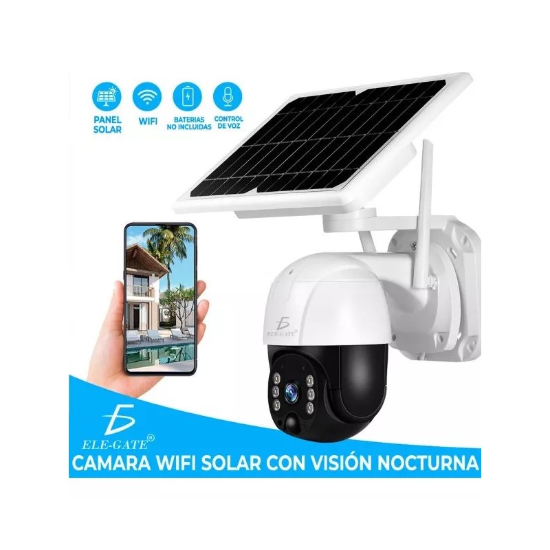 Ele-Gate Kit Cámara De Seguridad + Panel Solar 4g 2mp