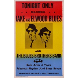 BLUES BROTHERS REPLICA CONCERT POSTER FROM THE MOVIE
