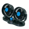 HCUSR Vehicle Fan,12V 4 Inch Dual Head 360° Rotatable car