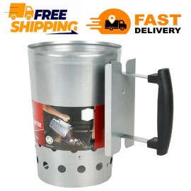 Expert Grill Charcoal Chimney Starter for Outdoors, with Safety Handle