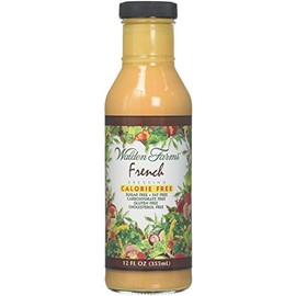 Walden Farms French Dressing - Calorie-Free, Gluten-Free, Low Carb, Keto-Friendly, Sugar-Free, Sweet & Tangy French Flavor, (12 oz Bottle x 6)