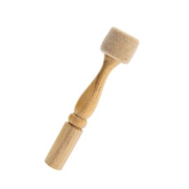 NKlaus 16 cm Wooden Clapper with Felt - Chime Bar, Small and Precise, for Clear Sounds and Soft, Harmonic Tones, Perfect for Singing Bowls and Spiritual Applications 16547