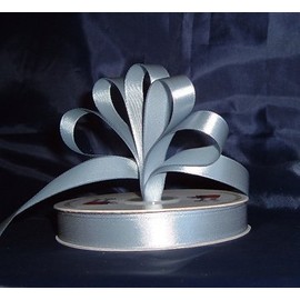 Ribbon - Satin Ribbon- 7/8" Single Face 50 Yards (150 FT) - Dusty Blue - Sewing - Craft - Wedding Favors