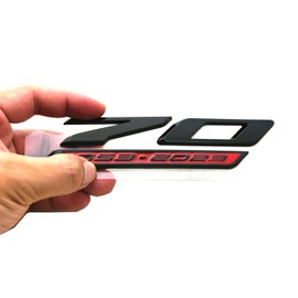 2pcs 70th Anniversary Side Emblem 3D Badges Replacement for 2020-2024 C8 Corvette Genuine GM 70th (Black Red)