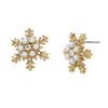 Betsey Johnson Womens Snowflake Stud Earrings