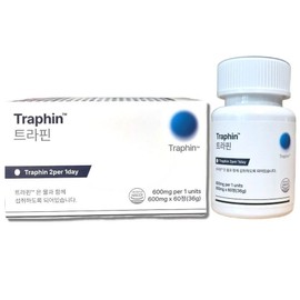 Trapine Theanine Magnesium L Tryptophan Theapine 600mg, 1 box, 60 tablets / 트라핀 테아닌 마그네슘 L트립토판 테아핀 600mg, 1박스, 60정
