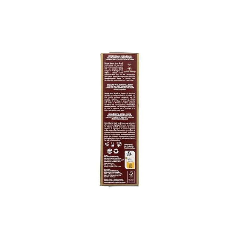 Surya Henna crema café oscuro 2.31 oz. (Paquete de 4)