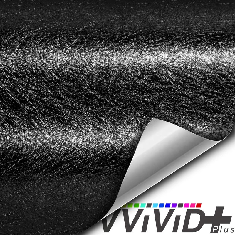 VViViD+ Beast Black Etched Vinyl Car Wrap Roll 1ft x
