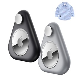 dibdib Airtag Holder Triangle Hidden 2 Pack GPS Tracker Case,Airtag Case with Pins, Suitable for Children, Elderly, Pets, Backpack, Luggage(schwarz grau)