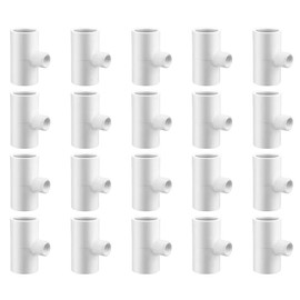 LONGHAO 20 pieces, accessories for chicken drinkers, automatic chicken drinker, chicken drinking T-piece, chicken drinking PVC T-pieces, chicken draught fittings, for 1/2 inch Schedule 40 plastic