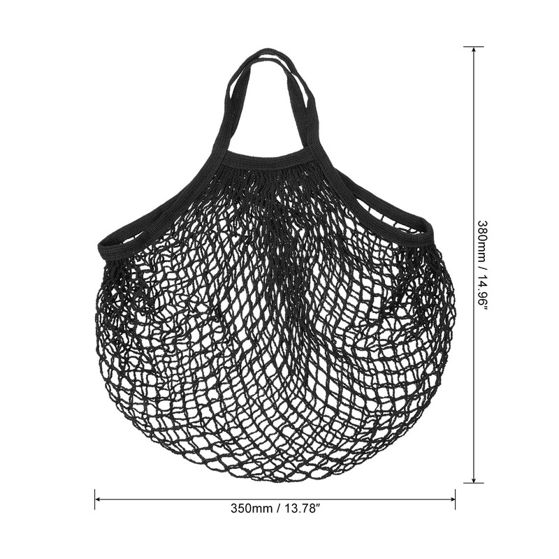 MECCANIXITY Cotton Mesh Bag, 15x13.8" Reusable Washable Mesh Net String