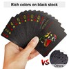 LotFancy Waterproof Plastic Playing Cards, Black - 2 Decks Cool