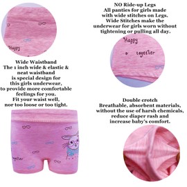 Czofnjesi Little Girls Underwear Toddler Panties Cotton Boyshort 5 Pack (4T) Blue