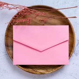 50 sobres autoadhesivos de 5 x 7 unidades, 5 x 7 pulgadas, para tarjetas, sobres rosados, sobres A7 para invitaciones, bodas, tarjetas de felicitación