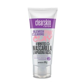 AVON Clearskin - 4 Minutos Mascarilla Limpiadora Facial "Blemish clearing pink clay" / 60 g
