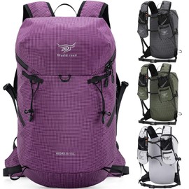 Kimwadalh Hiking Backpack 15L for Women Men Trekking Backpack Backpacks for Cycling Outdoor Small Sports Backpack for School, Travel, Cycling, Hiking, purple