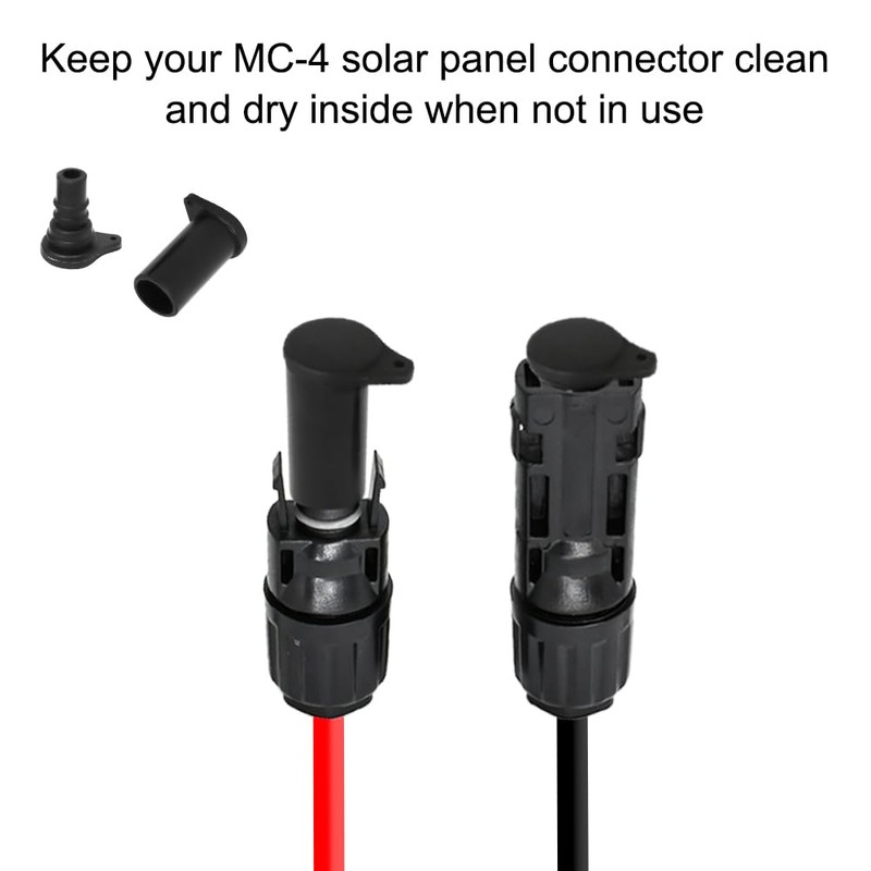 Witproton Solar Panel Connector Caps 10 Pairs, IP67 Weather Male