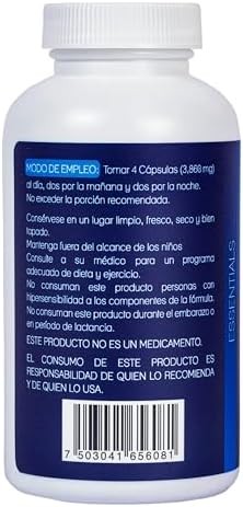 NLS Essentials  GLICINATO DE MAGNESIO  120 cápsulas  Alta Absorción  Cápsulas vegetales con Ingredientes Naturales
