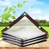 Transparent Waterproof Tarpaulin - with Eyelets 4x6 FT,with 1 Rolls