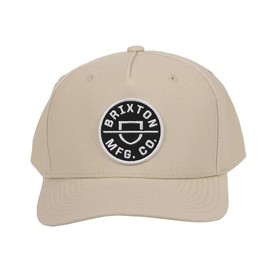 Brixton Men's Crest C MP SNBK Cap Snapback Skate Brand, beige, Free size