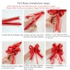 5 PCS 7 in(17.78cm) Large Pull Bows Wrapping Pull Bow