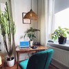 Rustic Rattan Lampshade with Hand Woven Shade for Pendant Lamp
