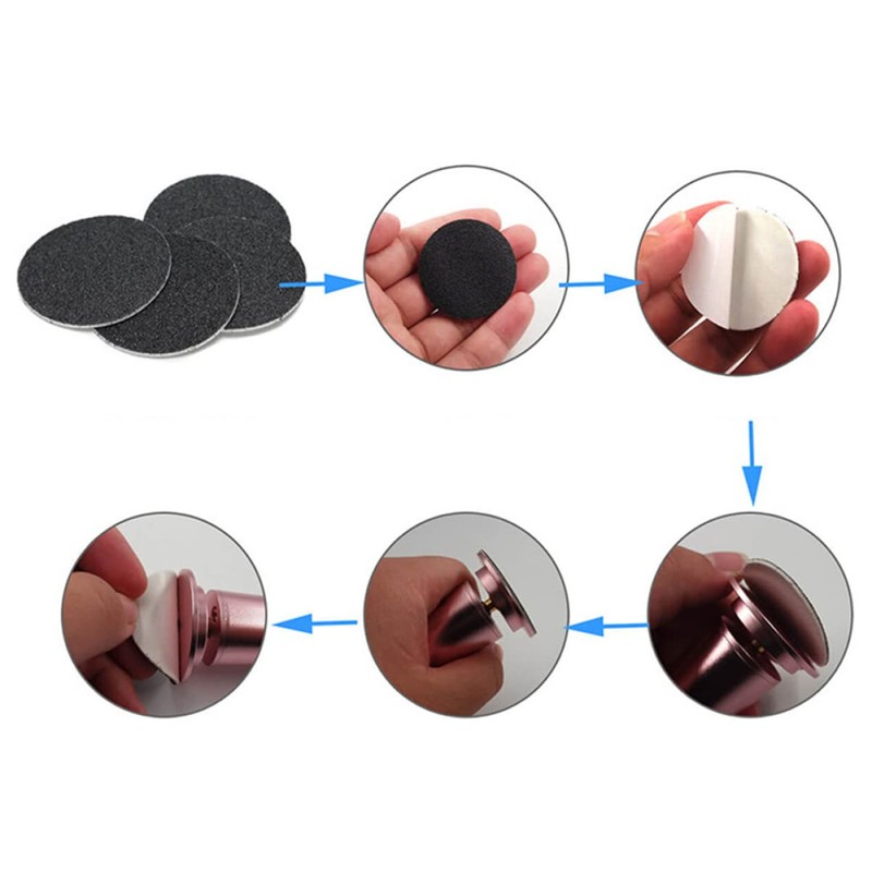 Ipetboom 3sets Electronic Foot File Sandpaper Discs Callus Remover Replacement
