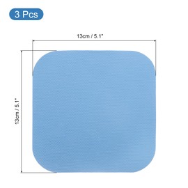 uxcell 3Pcs Rubber Jar Opener Grippers Pads, Multi-function Heat-insulated Non-Slip Grippers Pads for Jars, Kitchen Tool for Easy Opening (Blue, Square)