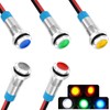 smseace 5Pack 1/4''(6mm) AC/DC12-24V LED Indicator Light Waterproof IP65 24