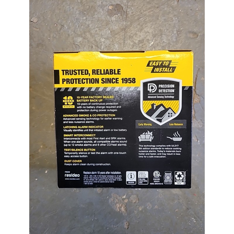 First Alert BRK SMICO105-AC BATTERY Smoke and Carbon Monoxide Alarm