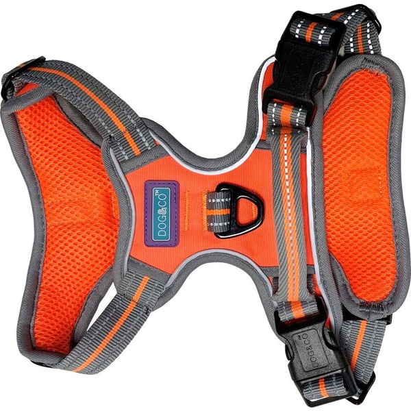Dog & Co Sports Harness, Padded and Reflective, Orange Large
