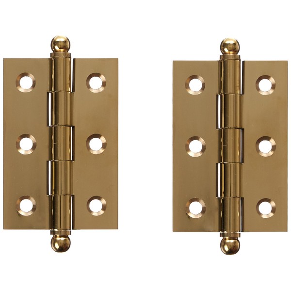 Deltana CH2517U3-UNL Solid Brass 2-1/2-Inch x 1-11/16-Inch Cabinet Hinge with Ball Tips