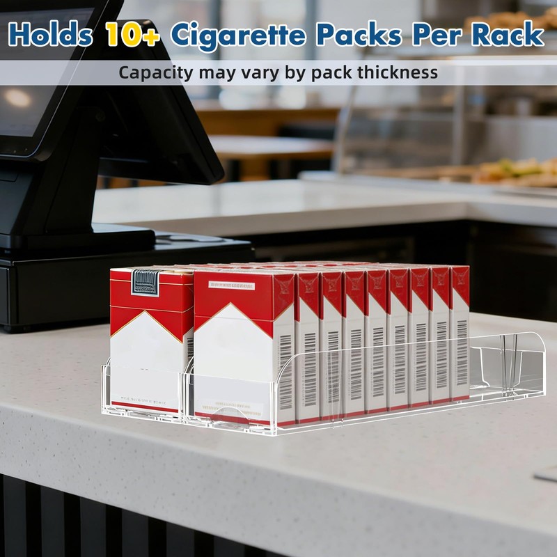 10 Pack Automatic Pusher Display Rack, Store Display Shelf and