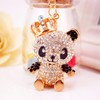 Grtdrm Cute Panda Shape Crystal Rhinestone Sparkling Keychain Bag Pendant