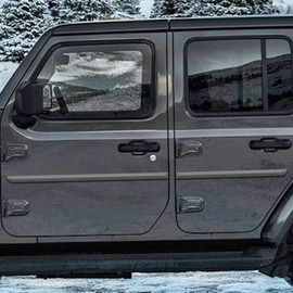 Dawn Enterprises FE-WRANGLER-4DR Finished End Body Side Molding Compatible with Jeep Wrangler, Gladiator - Black (X8/DX8/RXN/601)