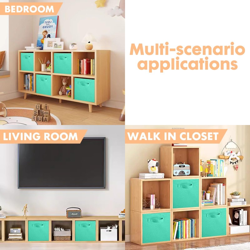 ShellKingdom Storage Bins, Foldable Fabric Storage Cubes and Cloth Storage